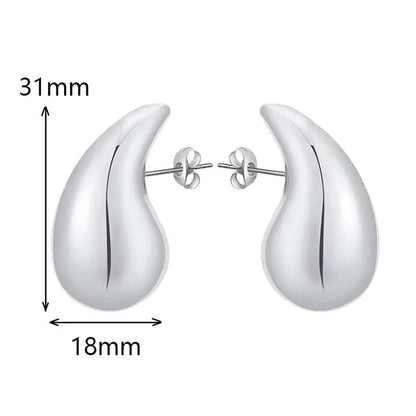 Fashion Modern Jewelry New Gold Silver Color Teardrop Earrings For Women Girl Gift Hot Sale Popular Ear Accessories