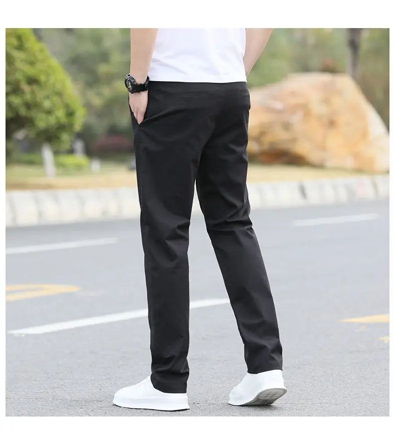 Men's High-Quality Chinos -Cotton Casual Trousers - Breathable Straight Pants (Sizes w28-w40)