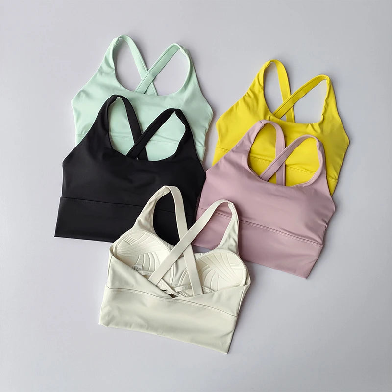 All-in-one Sports Bra Collection Breast High-intensity Professional Shock-proof Huddle Running Bra Yoga Fitness Bra Summer Cloth