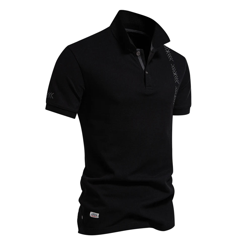 2024 New Summer 100% Cotton Polo Shirt for Men Brand Quality Embroidery Short Sleeve Mens Polos