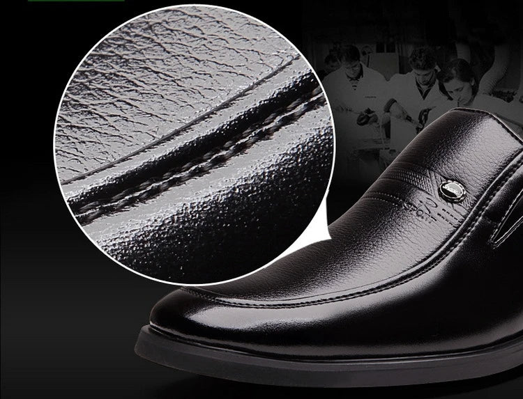 Leather Men Formal Shoes Luxury Brand 2022 Men's Loafers Dress Moccasins Breathable Slip on Black Driving Shoes Plus Size 38-44