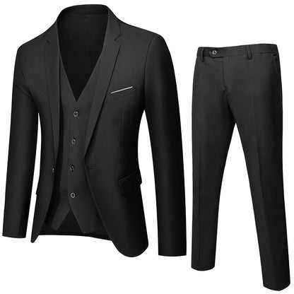 Luxury Business Suits for Men 3 Piece 2025 Groom Tuxedo Wedding Suits Best Man Groomsmen Formal Party Suit Male Trajes De Hombre