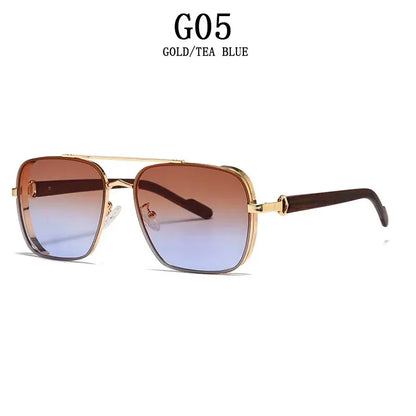 2025 Sunglasses For Men Square Sunglasses Women Trendy Luxe Vintage Fashion Glasses Retro Steampunk Shades Gafas De Sol Hombre