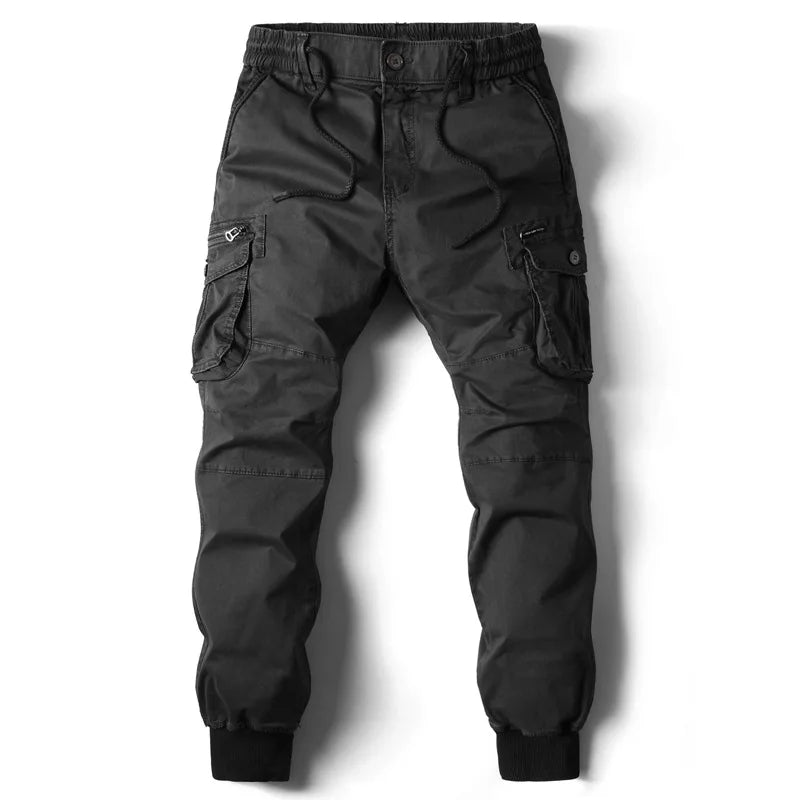 2024 Fashion Spring Mens Tactical Cargo Pants Men Joggers Army Military Casual Cotton Pants Hip Hop Ribbon Male army Trousers 38