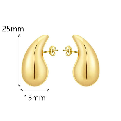 Fashion Modern Jewelry New Gold Silver Color Teardrop Earrings For Women Girl Gift Hot Sale Popular Ear Accessories