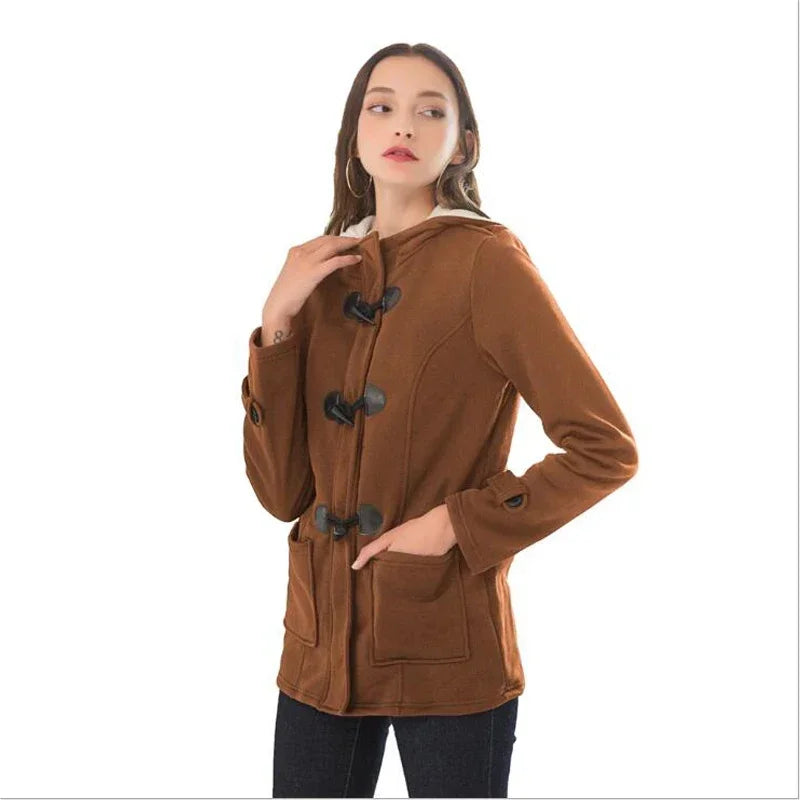 Casual Women Trench Coat 2024 Autumn Zipper Hooded Coat Female Long Trench Coat Horn Button Outwear Ladies ToP Pluse Size S-5XL