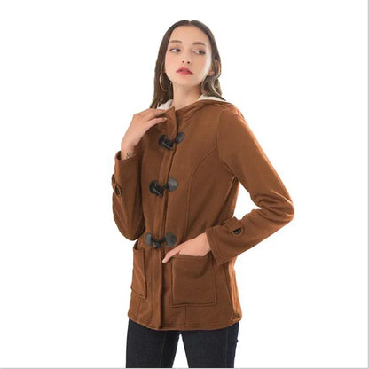 Casual Women Trench Coat 2024 Autumn Zipper Hooded Coat Female Long Trench Coat Horn Button Outwear Ladies ToP Pluse Size S-5XL