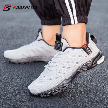 Baasploa Men Running Shoes Lightweight Sneakers Designer Sneaker Male Breathable Tennis Shoe Non Slip 2023 New Sport Shoes