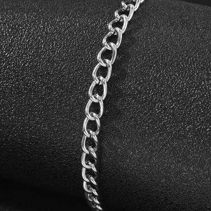 Stainless Steel Anklet Simple Popular Multi-Layer Chain Lovely Carved Delicate Anklet For Women Jewelry Party Gifts Daily Wear