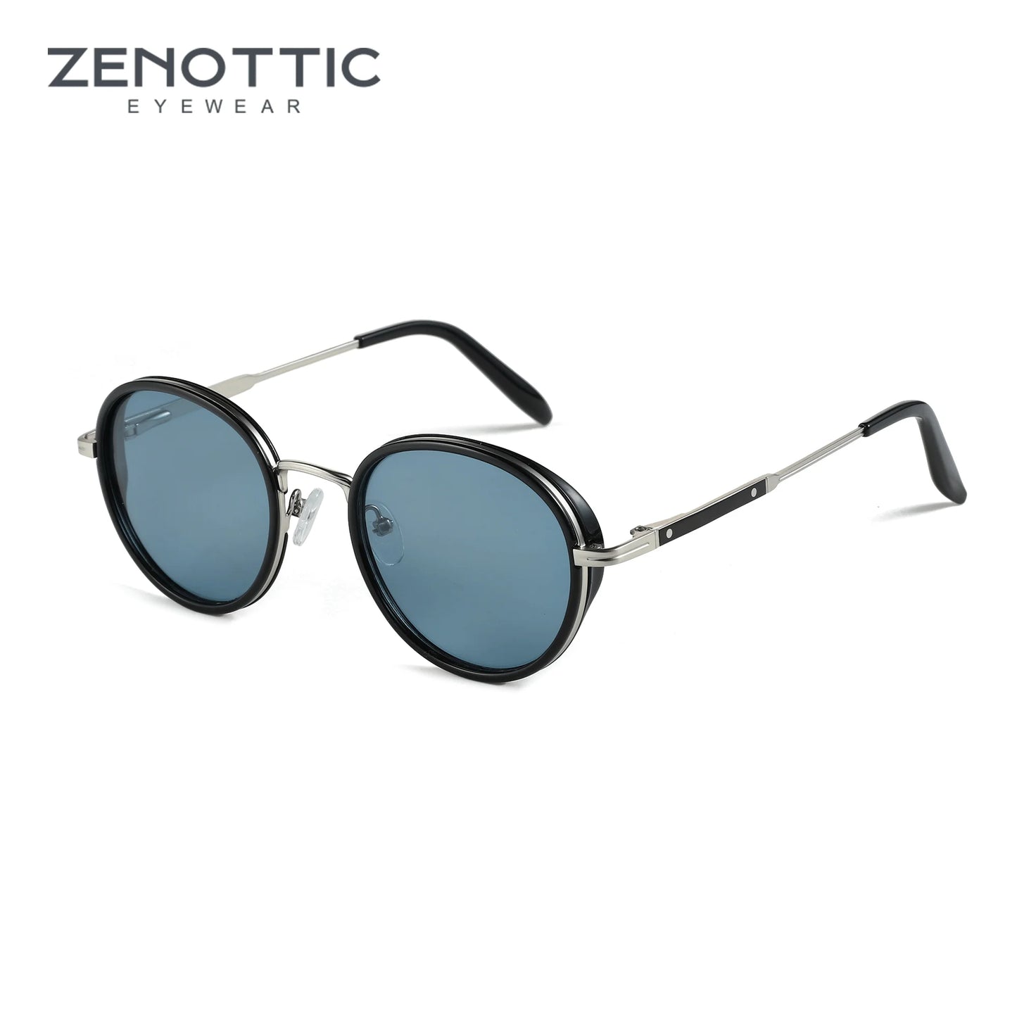 ZENOTTIC 2024/2025 Steampunk Sunglasses Round/Square Polarized Sun Glasses for Women Men Vintage UV400 Shades 430002