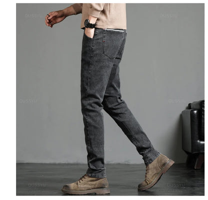 2024 New Men's Stretch Skinny Jeans Fashion Casual Cotton Denim Slim Fit Pants Male Korean Trousers Streetwear Brand Clothing