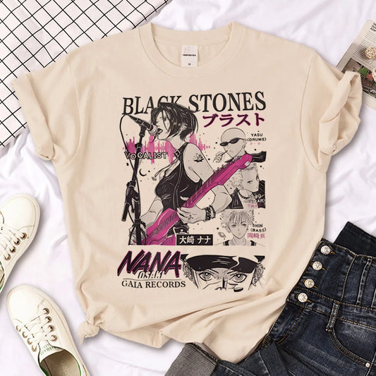 Nana t shirt women Japanese Tee girl designer comic funny clothing