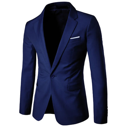 Business Casual Suit Man Best Man Wedding One Button Blazer Men's