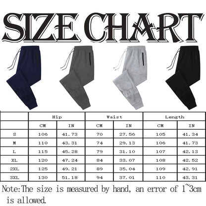 New Sweatpants Side Zipper Pockets Men Joggers Track Pants Elastic Waist Sport Casual Trousers Baggy Fitness Gym Clothing