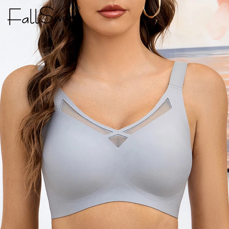 FallSweet Seamless Bras  for Women Comfort Wireless Bra Lightly Lined  Bralette with Removable Pad L to 3XL