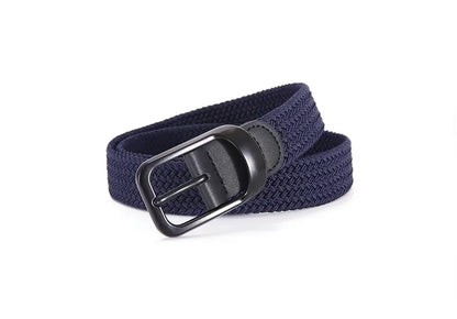 Non-hole Punch-free MEN'S AND WOMEN'S Woven Belt Elastic Stretch Canvas Belt Female Korean Style Versatile Student Pants Belt