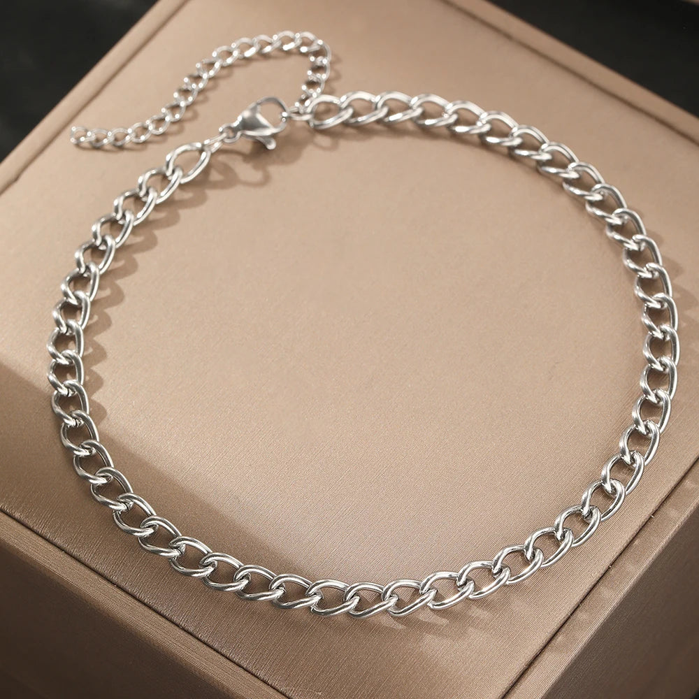 Stainless Steel Anklet Simple Popular Multi-Layer Chain Lovely Carved Delicate Anklet For Women Jewelry Party Gifts Daily Wear