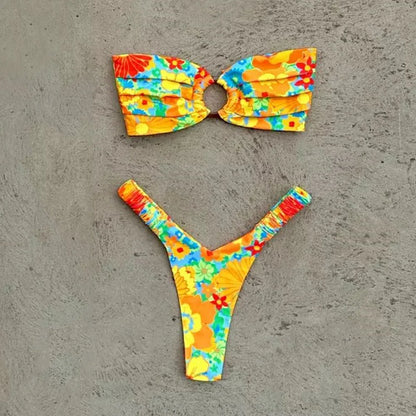 Micro Bikini Push Up Women Swimsuits 2025 Sexy Female Swimwear Brazilian Bikini Set Thong Biquini Swim Suits Print Beachwear