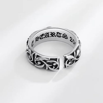 Kroos Heart Personalized Men's and Women's Pattern Ring Trendy Retro Eternal Vine Ring