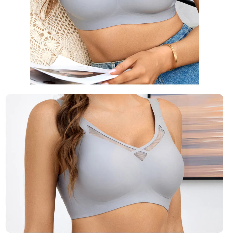 FallSweet Seamless Bras  for Women Comfort Wireless Bra Lightly Lined  Bralette with Removable Pad L to 3XL