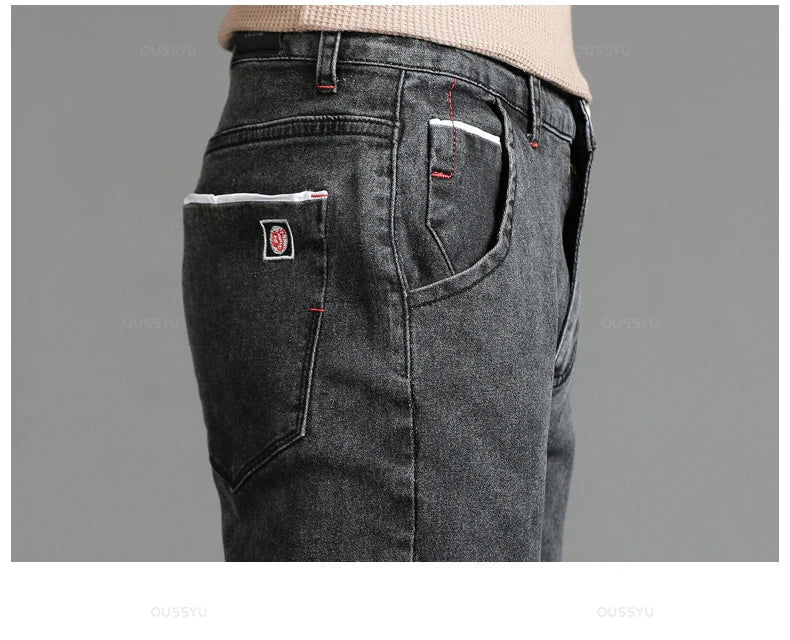 2024 New Men's Stretch Skinny Jeans Fashion Casual Cotton Denim Slim Fit Pants Male Korean Trousers Streetwear Brand Clothing