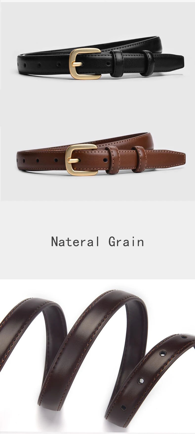 Fashion Women Belt Retro Needle Buckle Belt PU Leather Trend Belt High Quality Strap