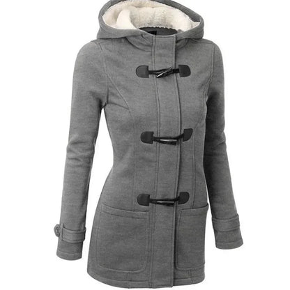 Casual Women Trench Coat 2024 Autumn Zipper Hooded Coat Female Long Trench Coat Horn Button Outwear Ladies ToP Pluse Size S-5XL