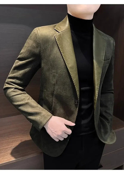 Men's Suit Jackets High Quality Slim Fit Male Blazer Thin New In Original Clothing Menswear Korean Style Coat Clothes Handsome