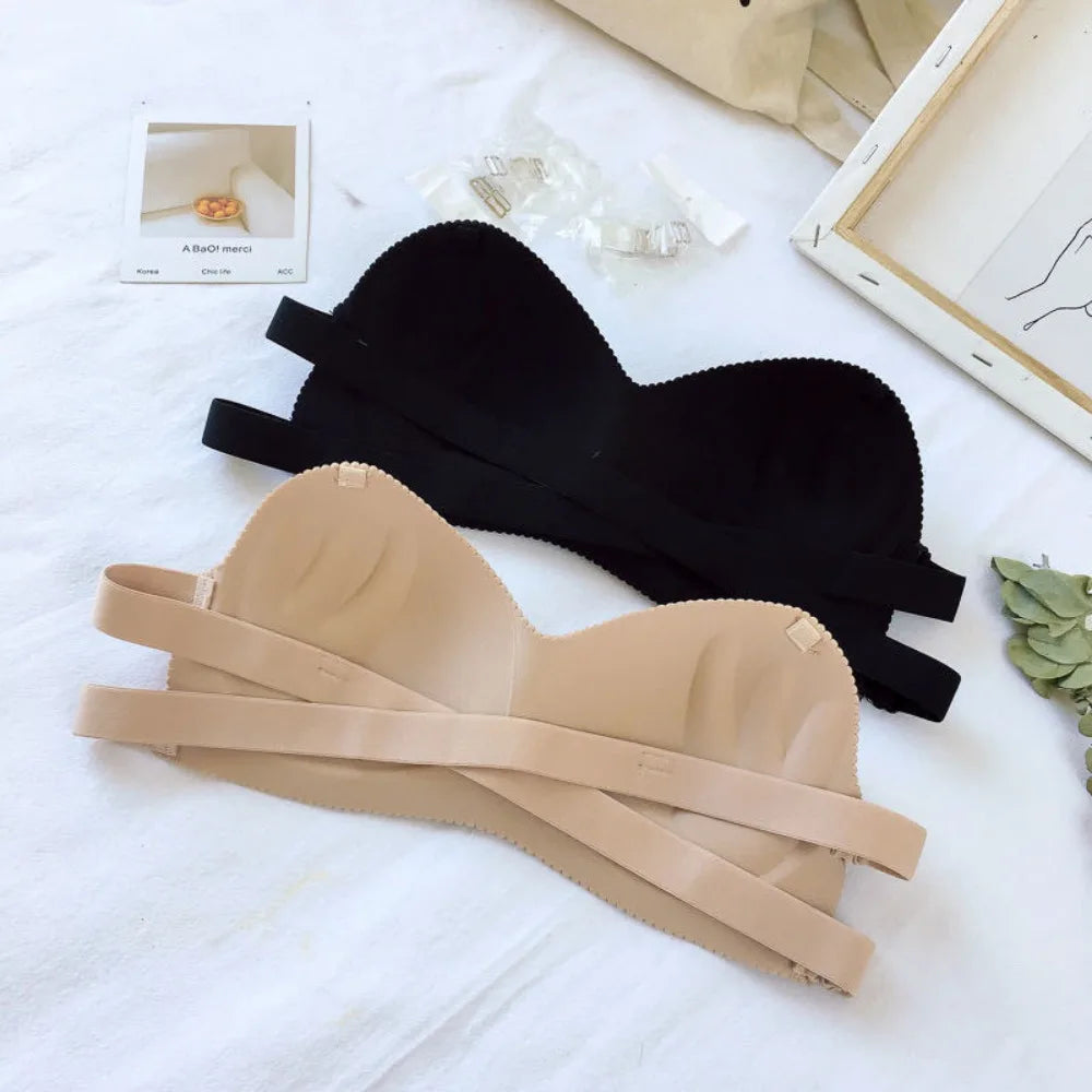 Push Up Strapless Bra Sexy Full Support Lightly Seamless Brassiere Non-Slip No Sewing Bra Women