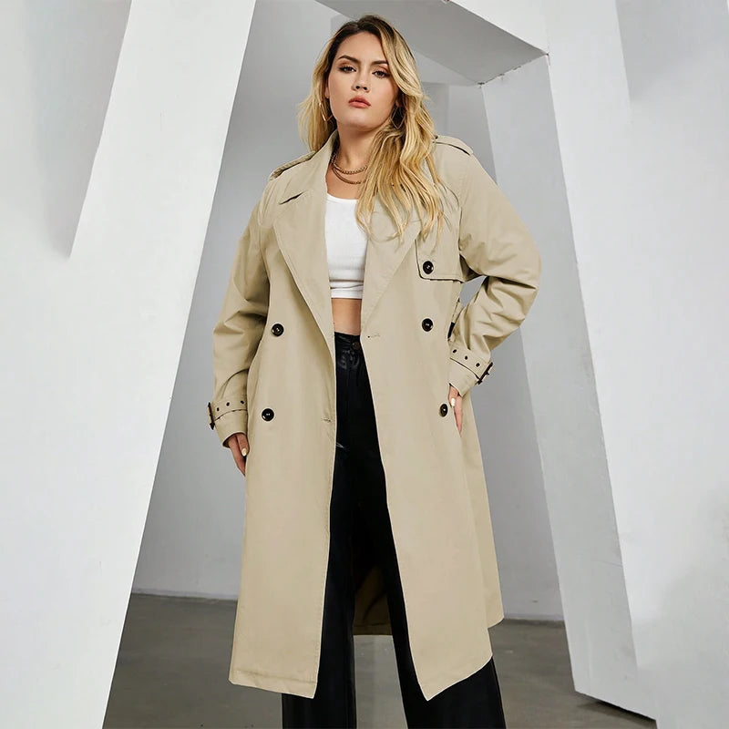 Astrid Women's Trench Coat Women Jacket Oversized Long Lapel Double Breasted Fashion Casual Overcoat Female Outerwear Autumn