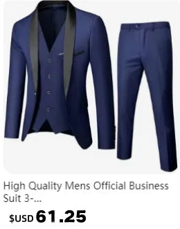 2025 Wedding Groom Suit for Men/Slim Fit 2-Piece(Blazer+pants)Breathable Groom Attire(Free Tie)Best Man, Party, Prom Ropa Hombre