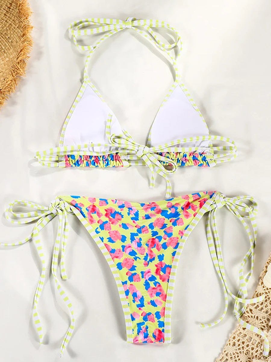 Micro Bikinis Sexy Swimsuit Women 2024 Bikini Set Triangle Swimwear String Beachwear Thong Two Piece Suits Brazilian Biquini