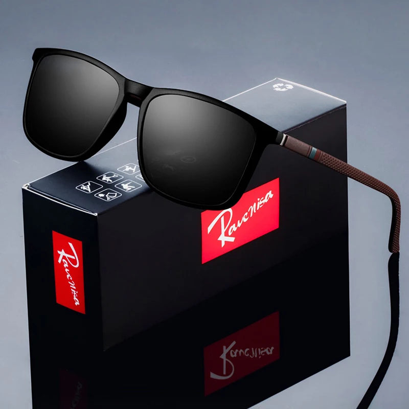 Fashion Square  Polarized Sunglasses   man   Driving  Fishing Luxury   Brand Designer  UV400  Eyewear