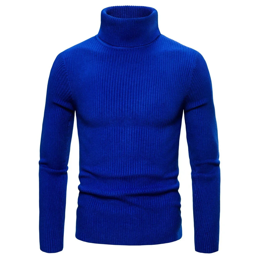 Autumn Winter New Men's Turtleneck Sweater Male Version Casual All-match Long Sleeved Stripes Knitted Sweater Pullover