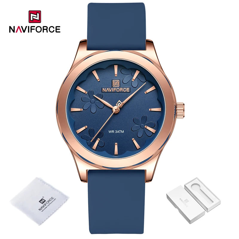 2024 NAVIFORCE New Female Fashion Elegant Wristwatch Quartz Waterproof and Shockproof Watches for Women Clock Reloj Mujer NF5051