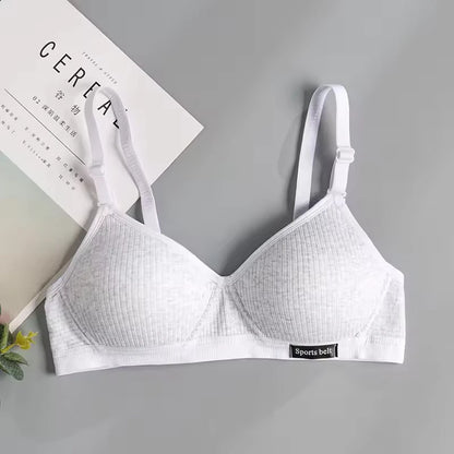 Cotton Women's AB cup Bra Underwear Wireless Gathering ComfortableV-Bra Women's Upward Push Underwear