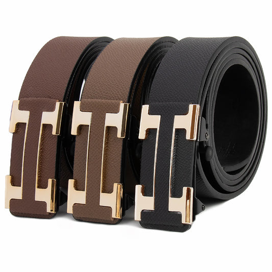 Famous men's fashionable belts, letter belts that are durable and in dark colors, are suitable to be a nice gift.