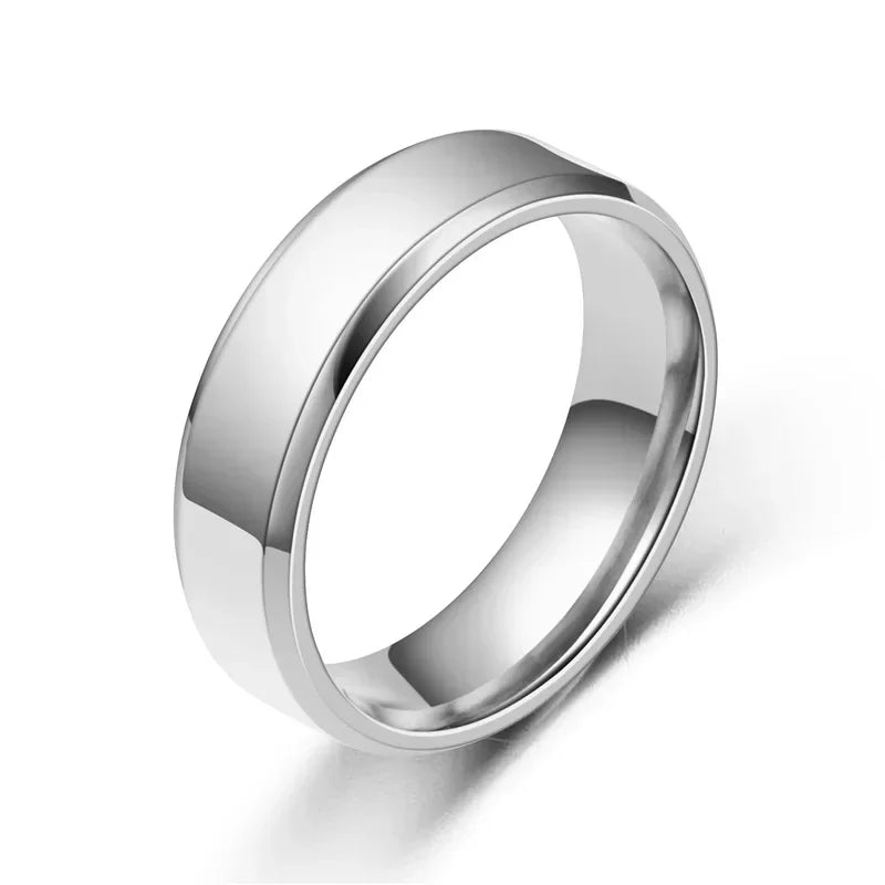 Fashion Charm Jewelry Ring for Men Women Stainless Steel Black Rings Wedding Engagement Band Quality Matte Male Jewelry