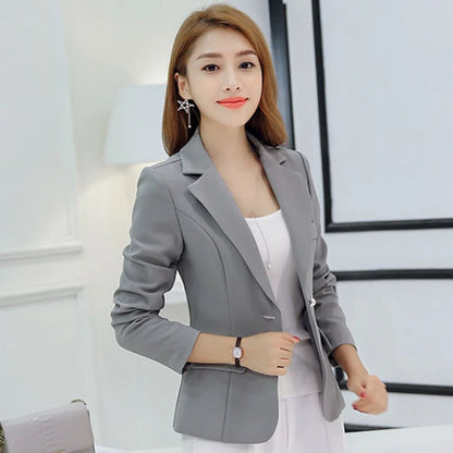 Black Women Blazer 2024 Formal Slim Blazers Lady Office Work Suit Pockets Jackets Coat Female Wine Notched Blazer Jackets Femme