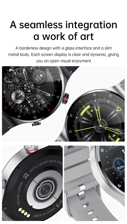 LIGE ECG+PPG Bluetooth Call Smart Watch 2023 Men AMOLED Full Touch Sports NFC Watches Men Smartwatch Waterproof For Android Ios