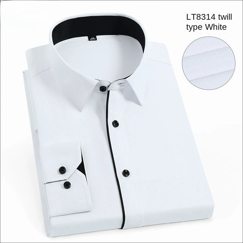 White Shirt for Men Long Sleeves Office Business Button-down Dress Shirts Casual Male Korean Fashion Slim Fit 5XL 6XL 7XL 8XL