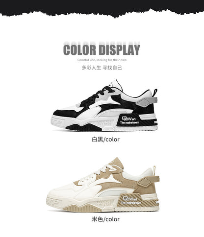 New Autumn Men's Sneakers Men's Comfortable Platform Shoes 2023 Trend Lace-up Vulcanized Shoes White Casual Sneakers Zapatillas