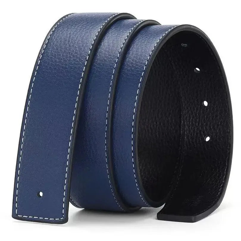 Luxury Belts For Men Without Buckle High Quality Pin Buckle Belt Male Fashion Brand Cow Genuine Leather Waistband 3.8cm Ceinture