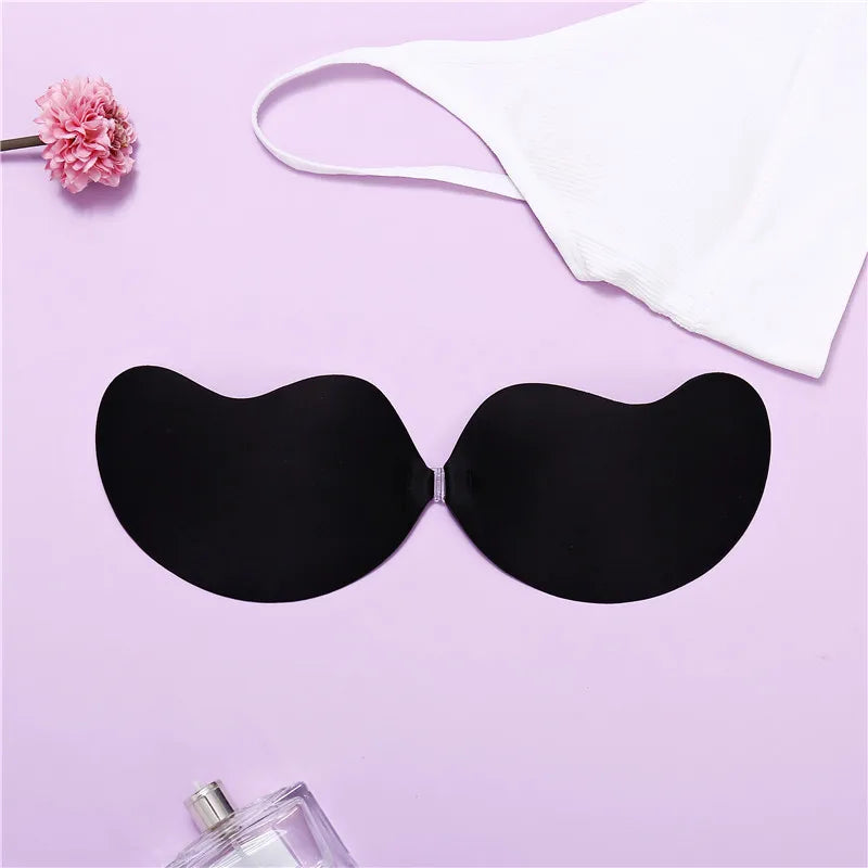 1PC Women's Solid Invisible Nipple Stickers Reusable Invisible Self Adhesive Silicone Bras Stickers Bra Nipple Covers Accessorie