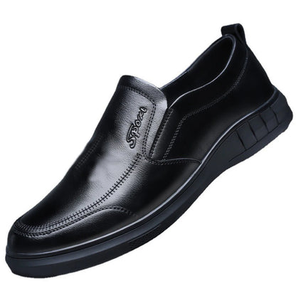 Men's PU Leather Shoes Formal Dress Loafers Large Size Casual Soft Mens Business Comfortable Non-slip Driving Shoes