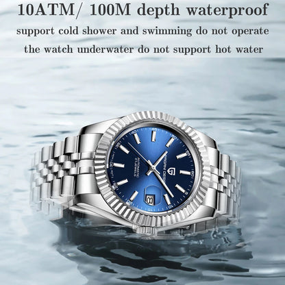 PAGANI DESIGN Men Mechanical Watch Luxury Automatic Watch Sport Stainless Steel 100M Waterproof Watch for Men