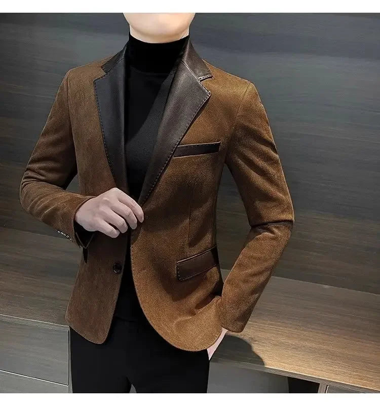 Men's Suit Jackets High Quality Slim Fit Male Blazer Thin New In Original Clothing Menswear Korean Style Coat Clothes Handsome