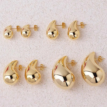 Fashion Modern Jewelry New Gold Silver Color Teardrop Earrings For Women Girl Gift Hot Sale Popular Ear Accessories