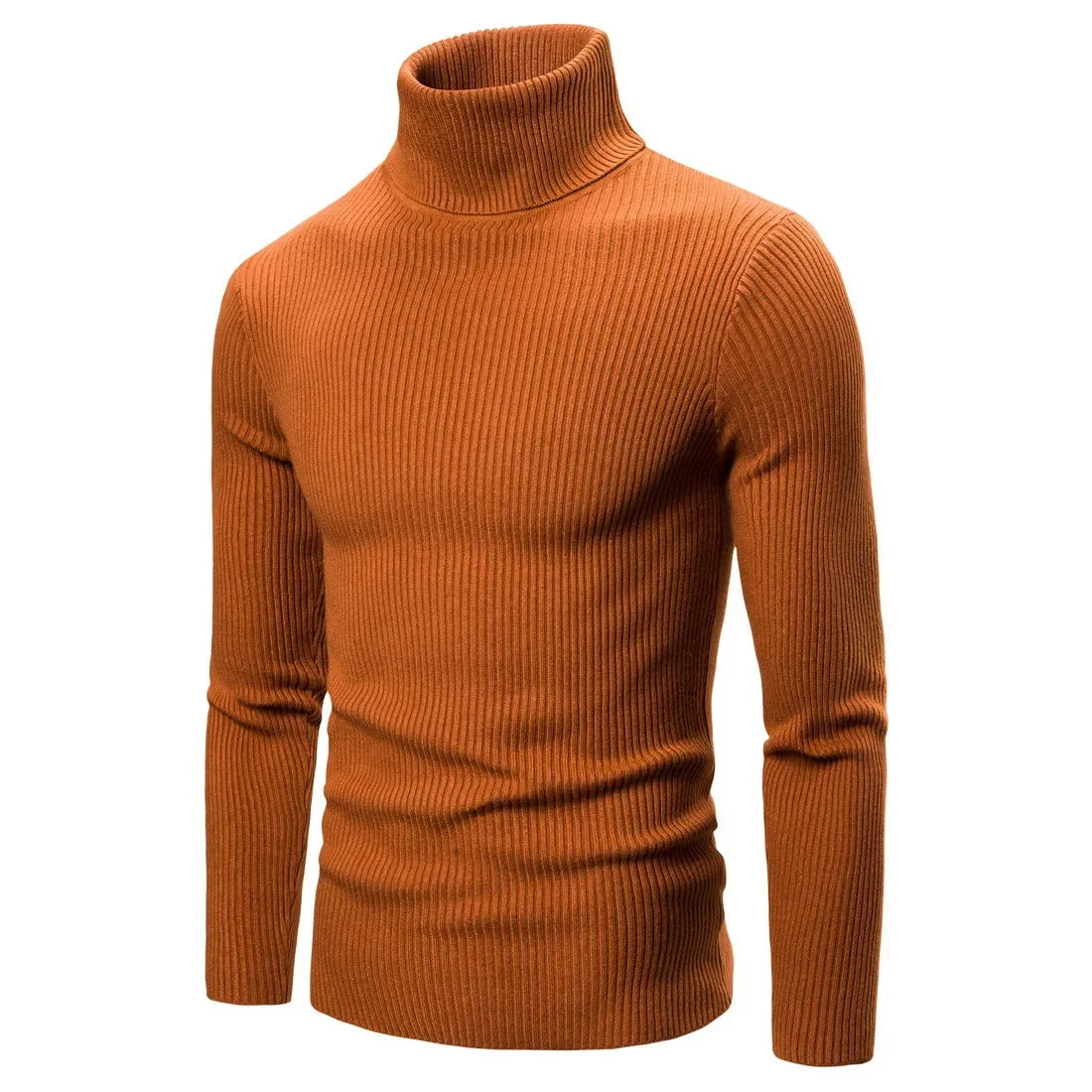 Autumn Winter New Men's Turtleneck Sweater Male Version Casual All-match Long Sleeved Stripes Knitted Sweater Pullover