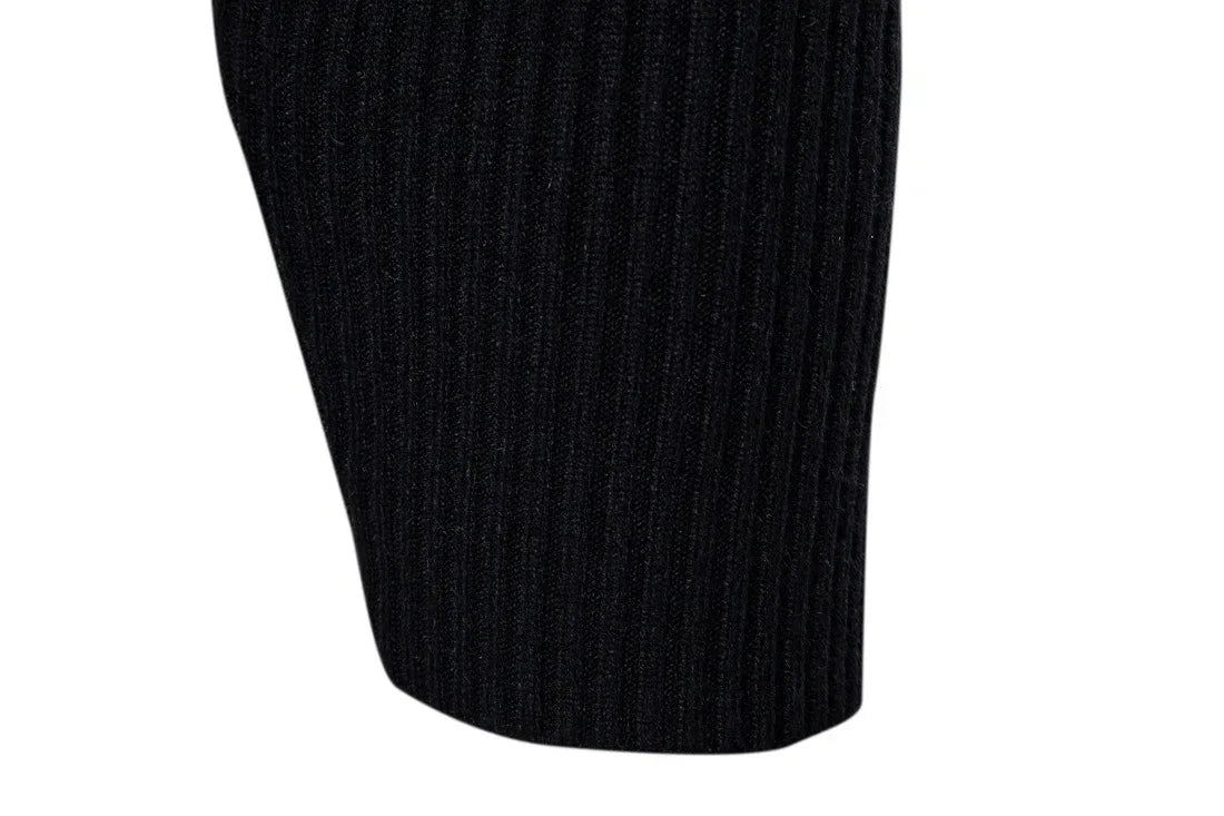 Autumn Winter New Men's Turtleneck Sweater Male Version Casual All-match Long Sleeved Stripes Knitted Sweater Pullover